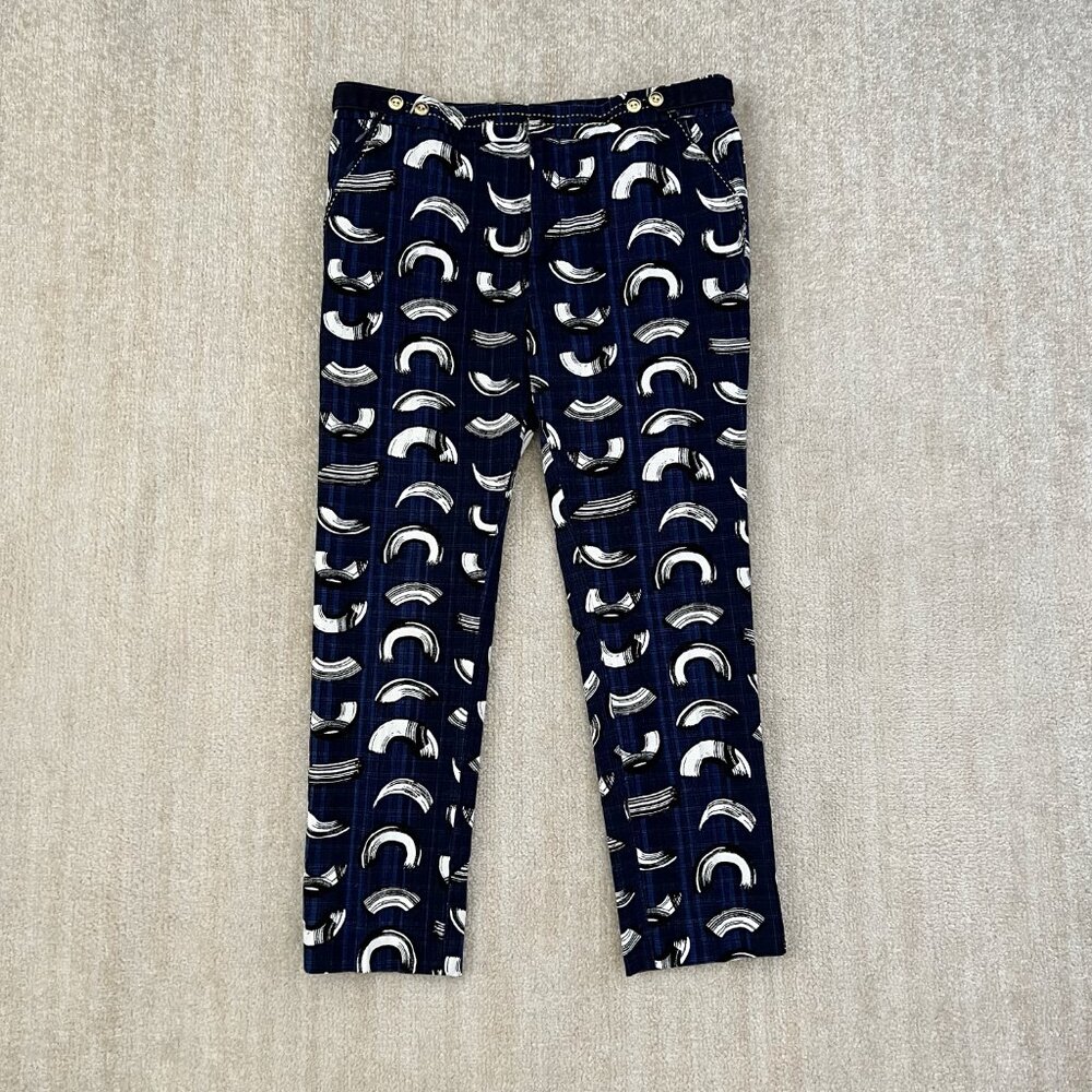 Anthropologie Cartonnier Cropped Cotton Trousers Pants 10